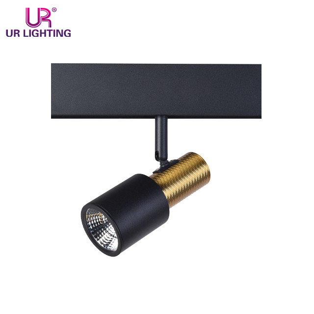 Taschenlampe Schwarz -Gold -Magnetspur Spot Light 7W C087